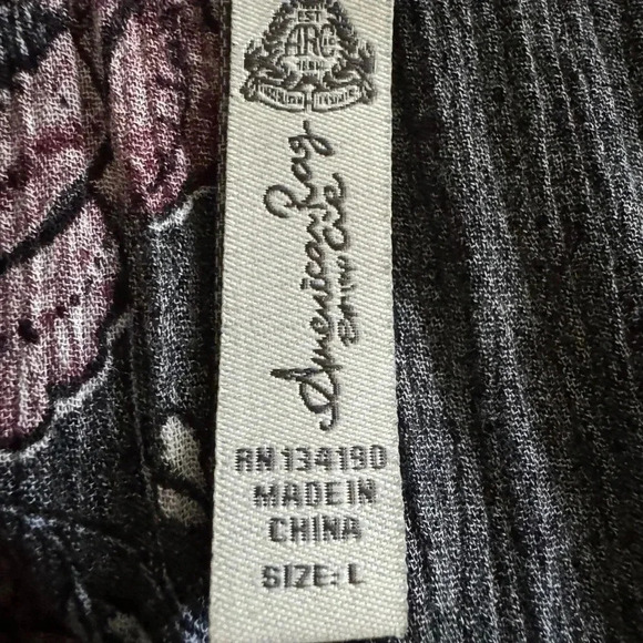 American Rag dress. Floral black. Size L( juniors) - Picture 3 of 3